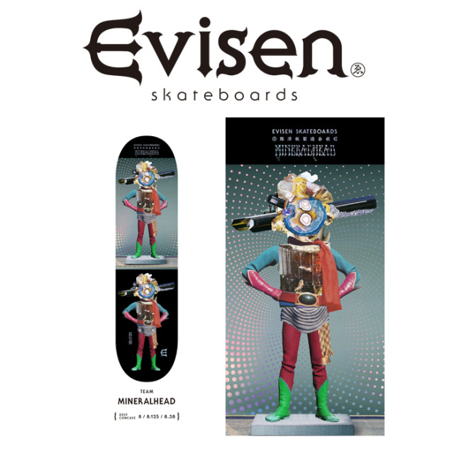 【EVISEN】 Evisen Skateboards (エヴィセン スケートボード)　 MINERALHEAD 　 【デッキ スケートボード スケボー】【エビセン スケ