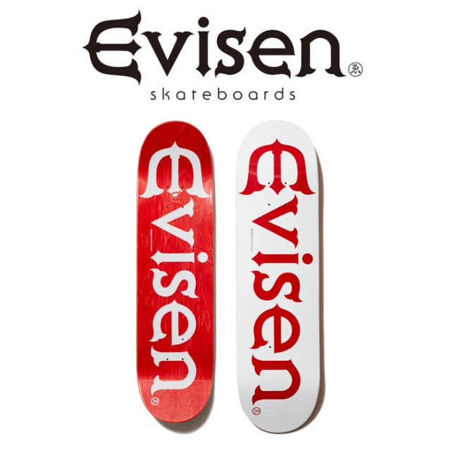 【EVISEN】 Evisen Skateboards (エヴィセン スケートボード)　 EVI-LOGO WHITE (チームモデル) 　 【デッキ スケートボード スケボ
