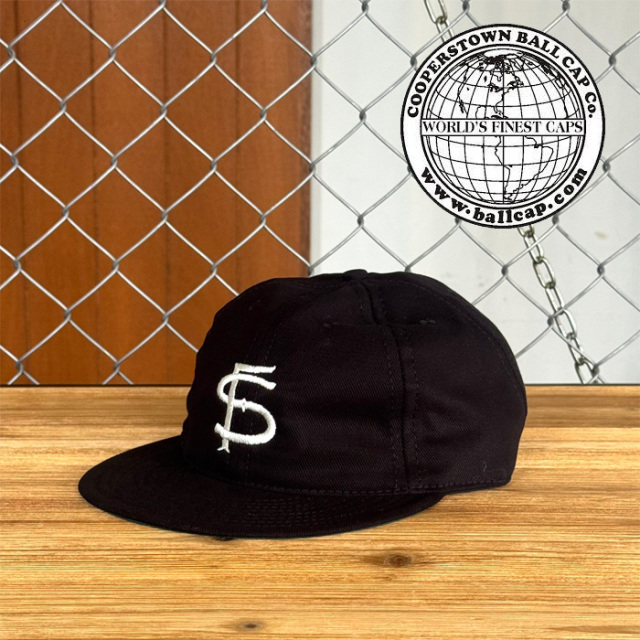 COOPERSTOWN BALL CAP (クーパーズタウンボールキャップ)　Brushed Bull Denim Logo Cap 1951 San Francisco Seals (BLACK)　【サン