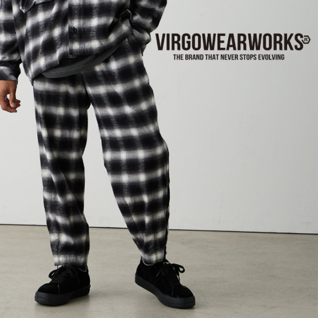 VIRGOwearworks (ヴァルゴウェアワークス)  　BATTLECHECK OVERDRIVE PANTS　【チェック ワイドパンツ】【VG-PT-447】【2025 AUTUMN&