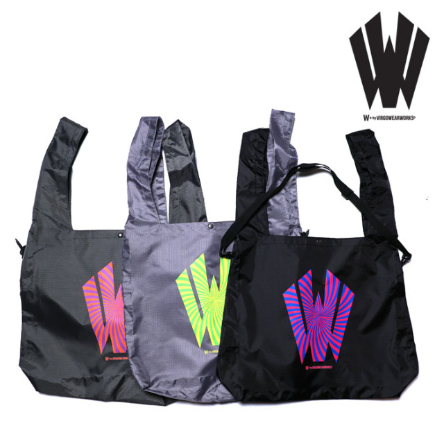 W + by VIRGOwearworks (ヴァルゴウェアワークス)  　Warp logo 2way marche bag　【マルシェバッグ】【W-GD-015】【2025AUTUMN/WINT