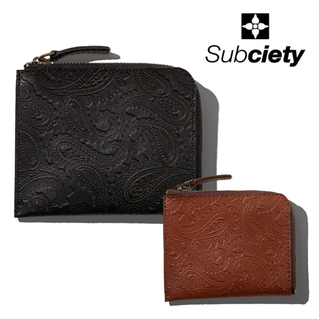 SUBCIETY (サブサエティ)　 PAISLEY LEATHER WALLET　【レザーウォレット 財布】【108-87736】【2021AUTUMN&WINTER】【お取り寄せ キ