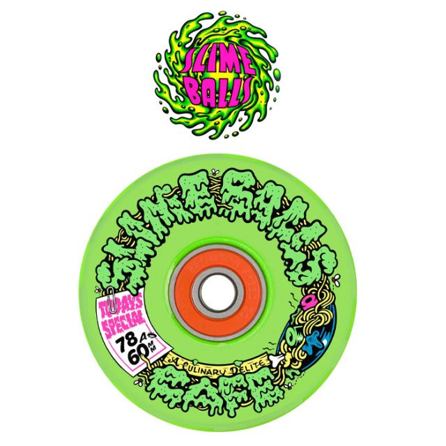 Slime Balls(スライムボールウィール)　SB CAFE LIGHT UPS 78A WHEELS 78A 60mm 　【スライムボールウィール スケートボード スケボ