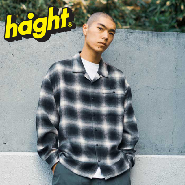 HAIGHT (ヘイト)　OMBRE CHECK FLANNEL SHIRT　 【チェックシャツ】【HTSS-244001】【2024SPRING新作】