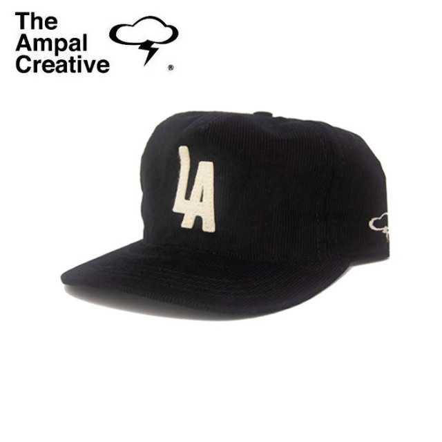 THE AMPAL CREATIVE (ザ・アンパル クリエイティブ)　LA CITY SERIES Black Corduroy - Snapback　【キャップ 帽子 定番 人気 カリフ