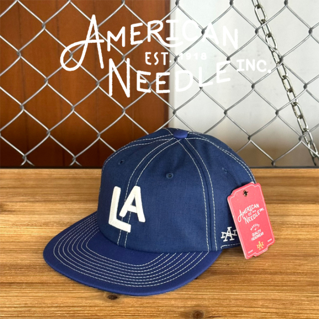 AMERICAN NEEDLE (アメリカンニードル)　Line Out - LA -(ROYAL)　【キャップ 帽子 定番 人気】【SMU714A-LAALO】