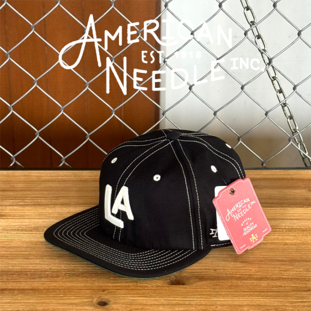 AMERICAN NEEDLE (アメリカンニードル)　Line Out - LA -(BLACK)　【キャップ 帽子 定番 人気】【SMU714A-LAALO】