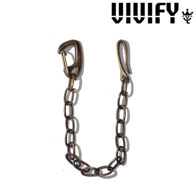 VIVIFY(ヴィヴィファイ)(ビビファイ)　BigBrassCarabiner&hook Walletchain　【オーダーメイド 受注生産】　【キャンセル不可】　【V