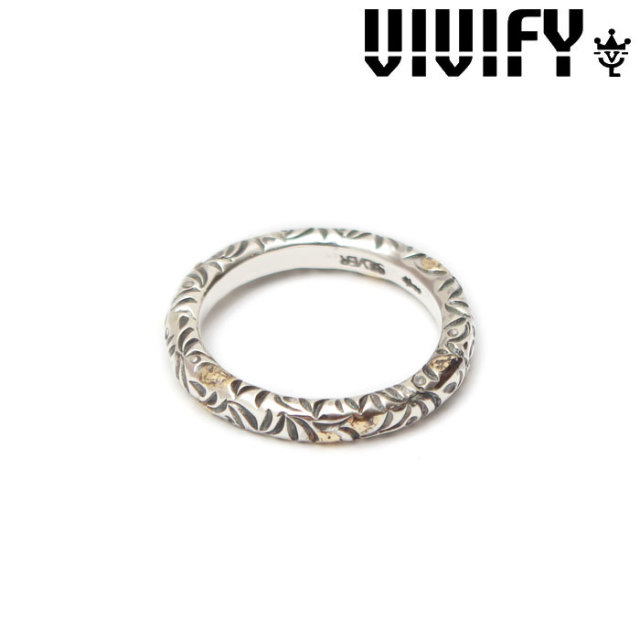 VIVIFY(ヴィヴィファイ)(ビビファイ)　Full Arabesque Ring　w/gold（3mmbody）　【オーダーメイド 受注生産】　【キャンセル不可】