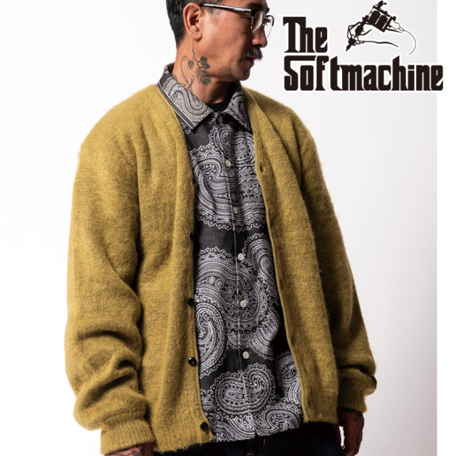 SOFTMACHINE (ソフトマシーン)　 COSTELLO CARDIGAN　【モヘアカーディガン】【ブラック レッド グリーン タトゥー】【2025 AUTUMN&W