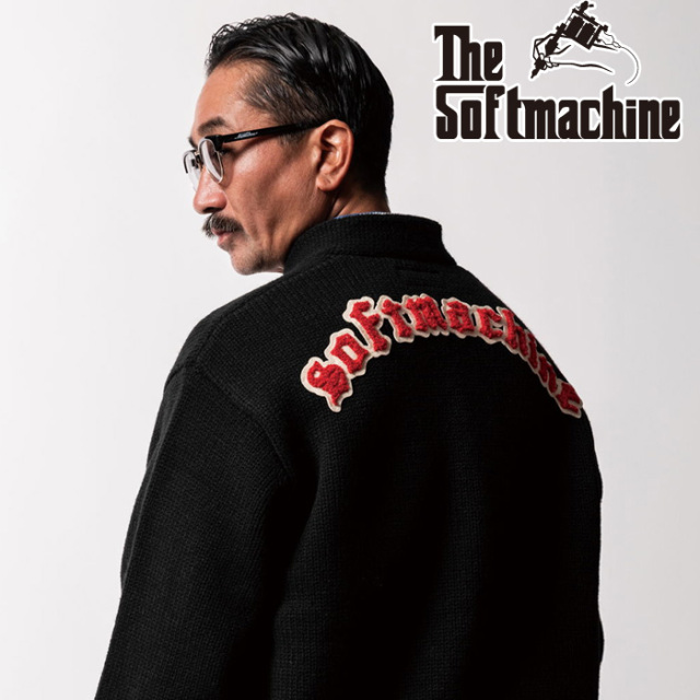 SOFTMACHINE (ソフトマシーン)　 CREST SWEATER　【セーター】【ブラック グレー タトゥー】【2025 AUTUMN&WINTER 先行予約】【予約