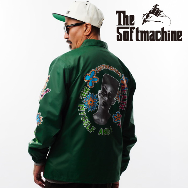 SOFTMACHINE (ソフトマシーン)　DEATH SOUL JK　【コーチジャケット】【ブラック グリーン タトゥー】【2025 SPRING&SUMMER COLLECTI
