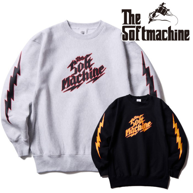 SOFTMACHINE (ソフトマシーン)　FLASH SWEAT　【スウェット】【ブラック グレー タトゥー】【2025 AUTUMN&WINTER 先行予約】【予約商