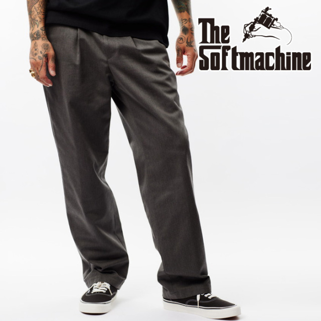 SOFTMACHINE (ソフトマシーン)　F.O.B PANTS　【スラックス】【ブラック グレー タトゥー】【2025 SPRING&SUMMER COLLECTION先行予約