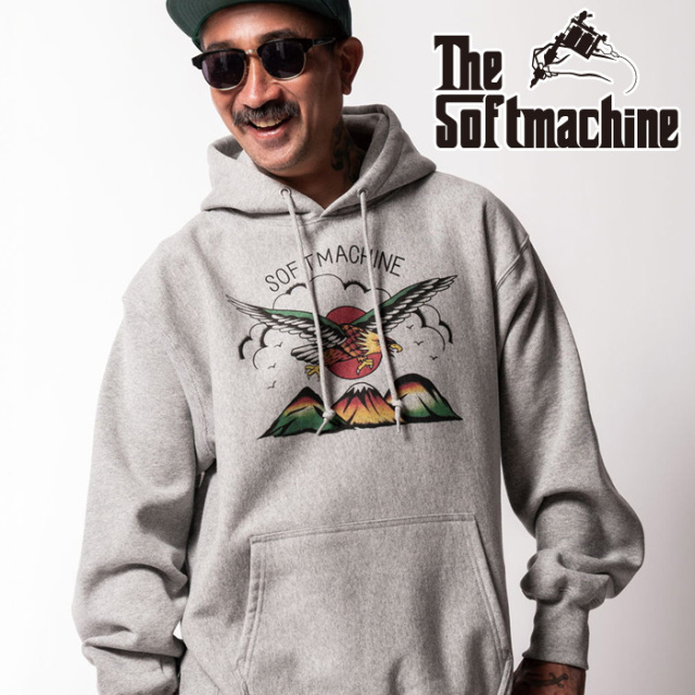 SOFTMACHINE (ソフトマシーン)　FREEDOM HOODED　【パーカー】【ホワイト グレー タトゥー】【2025 AUTUMN&WINTER 先行予約】【予約