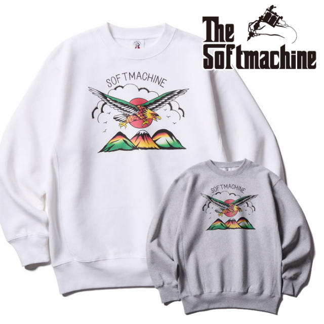 SOFTMACHINE (ソフトマシーン)　FREEDOM SWEAT　【スウェット】【ホワイト グレー タトゥー】【2025 AUTUMN&WINTER 先行予約】【予約