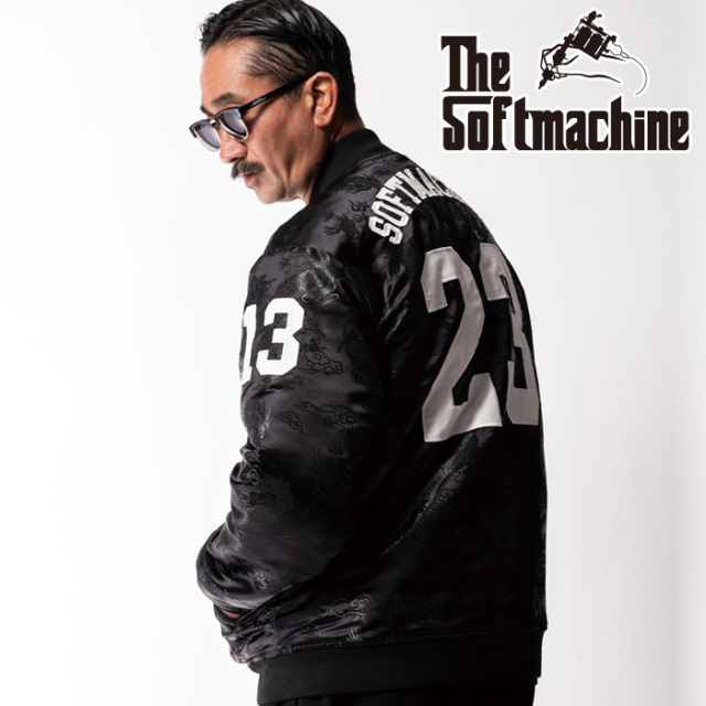 SOFTMACHINE (ソフトマシーン)　HUSTLER JK　【スタジアムジャケット】【ブラック タトゥー】【2025 AUTUMN&WINTER 先行予約】【予約