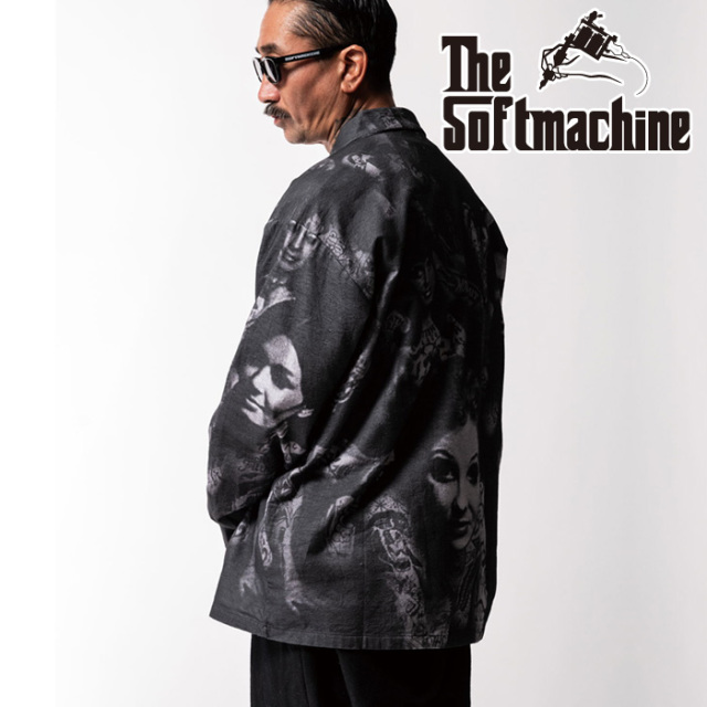 SOFTMACHINE (ソフトマシーン)　LADY LAND SHIRTS　【シャツ 長袖】【ブラック  タトゥー】【2025 AUTUMN&WINTER】【お取り寄せ商品 