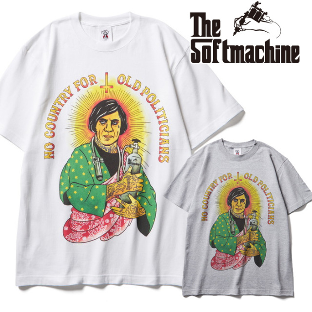 【SALE30%OFF】　SOFTMACHINE (ソフトマシーン)　 ONESHOT-T　【Tシャツ 半袖】【ホワイト グレー タトゥー】【2025 SPRING&SUMMER C