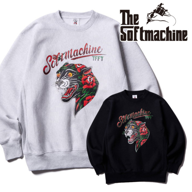 SOFTMACHINE (ソフトマシーン)　PRETEND SWEAT　【スウェット】【ブラック グレー タトゥー】【2025 AUTUMN&WINTER 先行予約】【予約