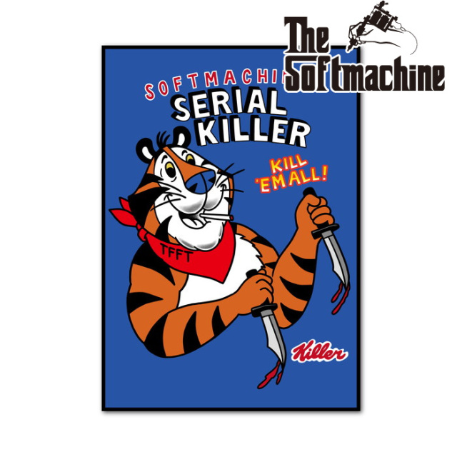 SOFTMACHINE (ソフトマシーン)　SERIAL KILLER POSTER　【ポスター】【ブルー A3 タトゥー】【2025 SPRING&SUMMER COLLECTION 新作】