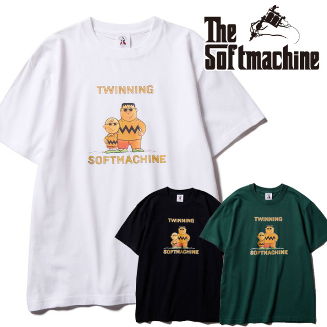 SOFTMACHINE (ソフトマシーン)　TWINNING-T　【Tシャツ 半袖】【ホワイト ブラック  グリーン タトゥー】【2025 AUTUMN&WINTER 新作