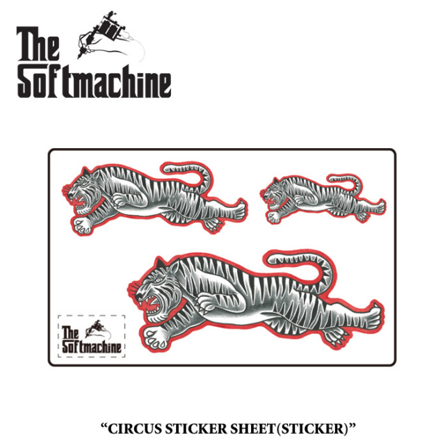 SOFTMACHINE (ソフトマシーン)　 CIRCUS STICKER SHEET(STICKER SHEET)　【即発送可能】　【SOFTMACHINE(ソフトマシーン) ステッカー