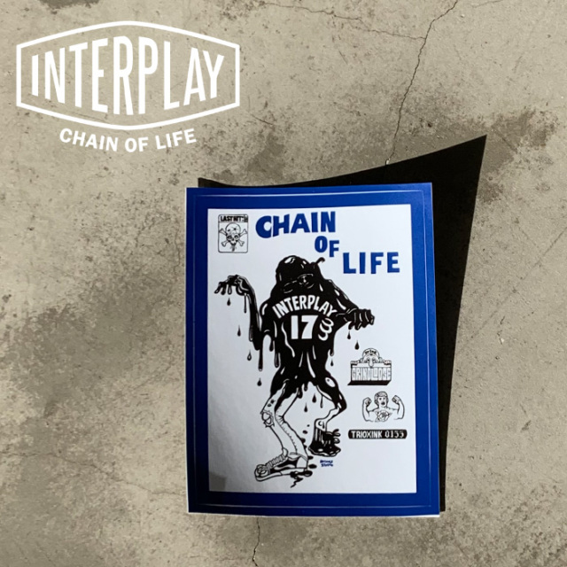 INTERPLAY(インタープレイ) ORIGINAL LOGO STICKER　【インタープレイ オリジナル ロゴ ステッカー】【RAT HOLE STUDIO】【WEIRD CAR