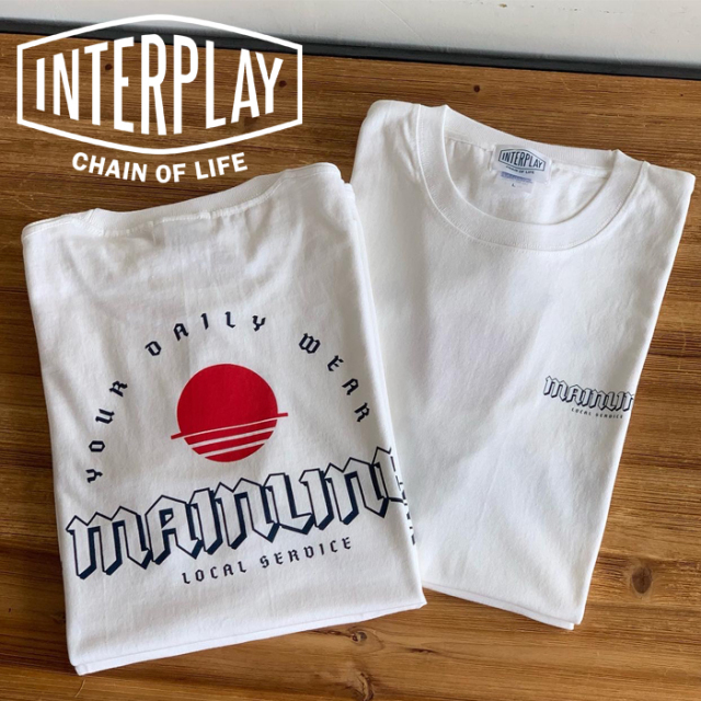 INTERPLAY(インタープレイ) MAINLINE LOCAL SUNRISE S/S TEE 　【ホワイト バックプリント Tシャツ】【インタープレイオリジナル】【