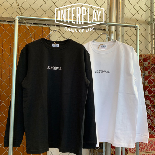 INTERPLAY(インタープレイ) RH LOGO L/S T-SHIRTS 　【ホワイト ブラック ロゴプリント】【ロングスリーブTシャツ】【インタープレイ