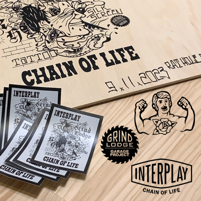 RAT HOLE STUDIO × GRINDLODGE × INTERPLAY　THE CREATURE STICKER　【INTERPLAY インタープレイ GRINDLODGE グラインドロッヂ RAT H