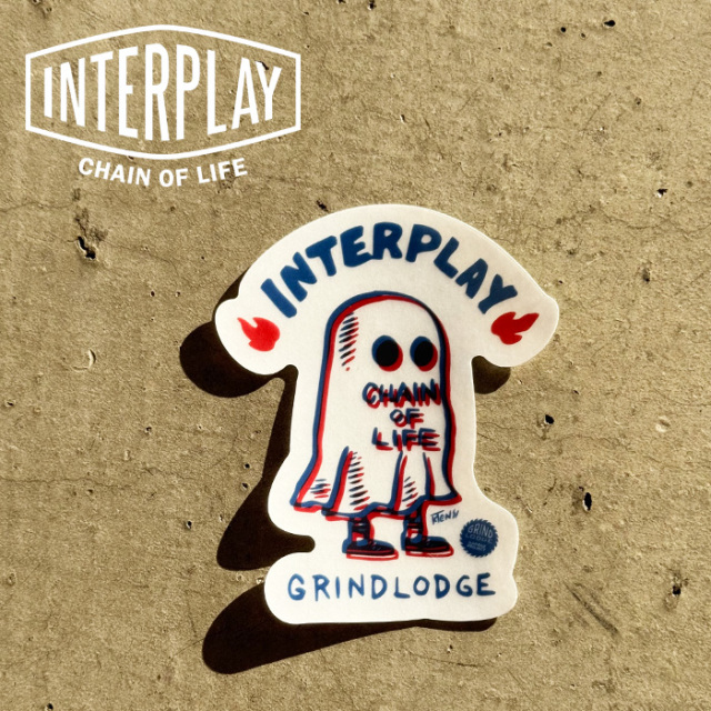GRINDLODGE × INTERPLAY　 OBAKE STICKER ver.2　【ステッカー シール】【INTERPLAY インタープレイ GRINDLODGE グラインドロッヂ コ