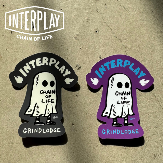 GRINDLODGE × INTERPLAY　 OBAKE STICKER ver.3　【ステッカー シール】【INTERPLAY インタープレイ GRINDLODGE グラインドロッヂ コ