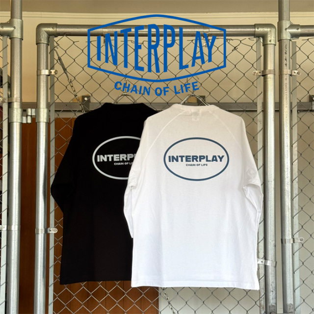 INTERPLAY ORIGINAL　OVAL RAGLAN TEE　【INTERPLAY インタープレイ オリジナル】【ラグラン Tシャツ ホワイト ブラック】　