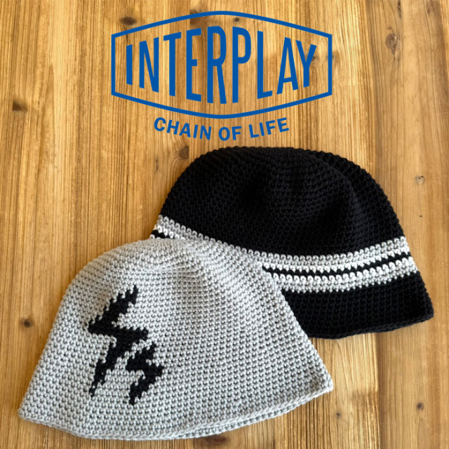 INTERPLAY(インタープレイ) × 　fifb(フィフビー) 別注　CRUSHER HAT　【クラッシャーハット 帽子 ブラック グレー】　