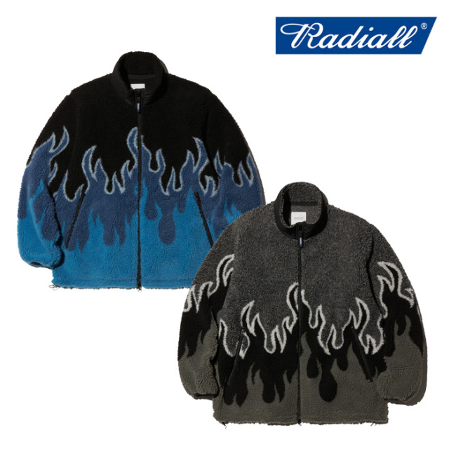 RADIALL ラディアル 　FLAMES - ZIP UP BLOUSON 　 【フリースブルゾン】【2023 AUTUMN＆WINTER COLLECTION】【RAD-23AW-JK004】【イ