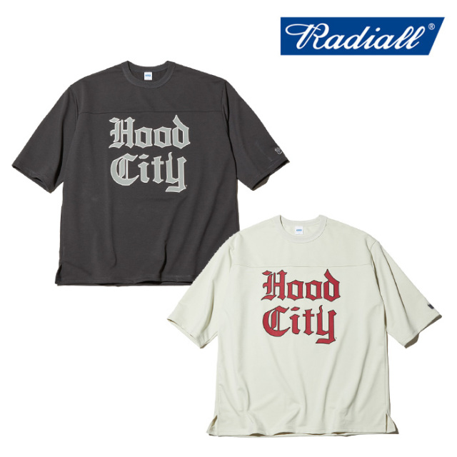 RADIALL(ラディアル) HOOD CITY - CREW NECK T-SHIRT 3/4SLEEVE