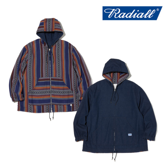 RADIALL ラディアル 　EL CAMINO - REVERSIBLE HOODIE JACKET　 【フーディジャケット】【2024 AUTUMN＆WINTER COLLECTION】【RAD-24