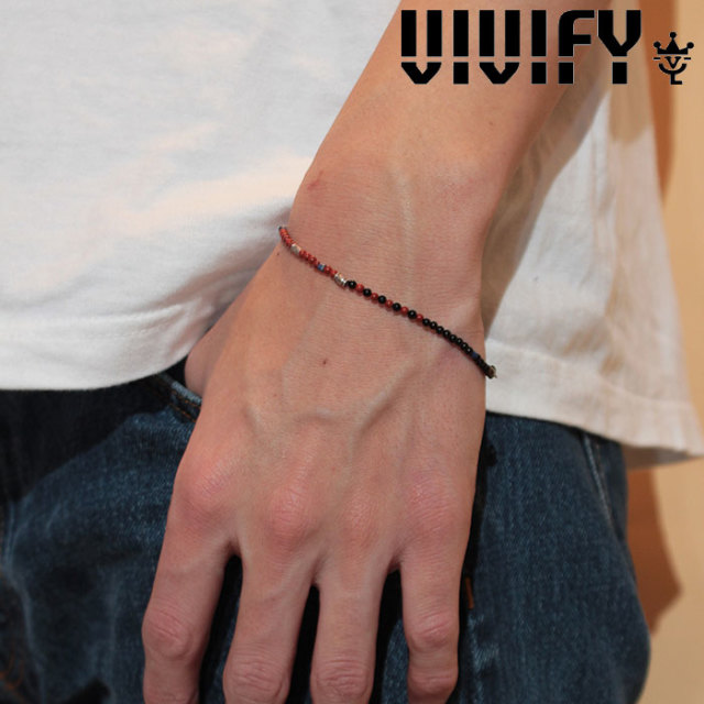 VIVIFY(ヴィヴィファイ)(ビビファイ)　Color Stone & Silver Beads Bracelet　【オーダーメイド 受注生産】【キャンセル不可】　【ハ