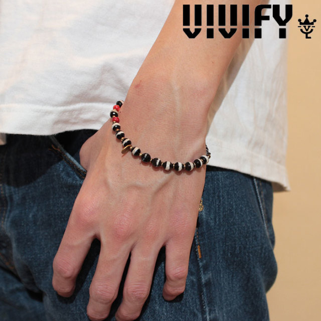 VIVIFY(ヴィヴィファイ)(ビビファイ)　By color quartz & Coral & Brass Beads Bracelet　【オーダーメイド 受注生産】【キャンセル
