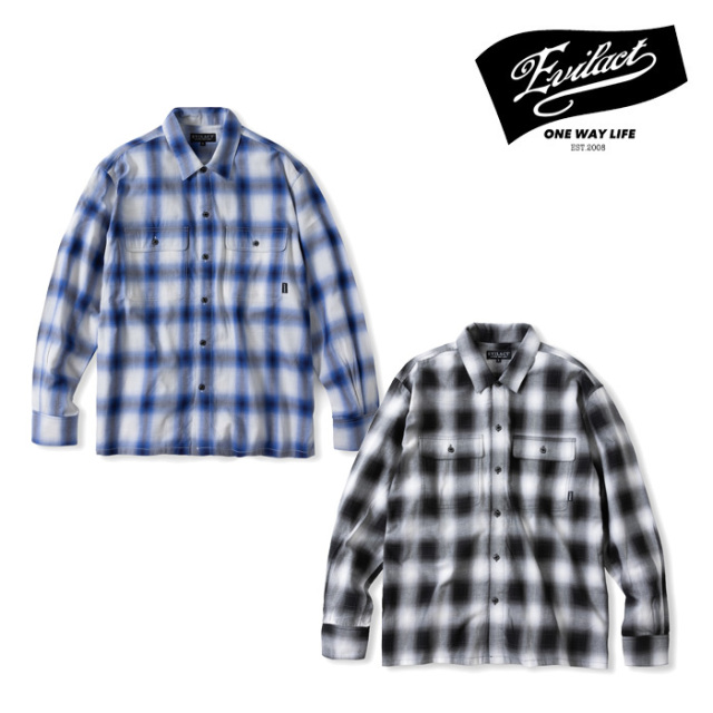 EVILACT (イーブルアクト)　 OMBLE SHIRT 　【オンブレシャツ】【EA-WFRSS-S01】【2024春夏新作】 　 インタープレイ INTERPLAY