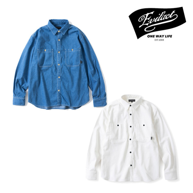 EVILACT (イーブルアクト)　 DENIM SHIRT 　【デニムシャツ 長袖】【EA-WFRSS-S02】【2024春夏新作】 　 インタープレイ INTERPLAY