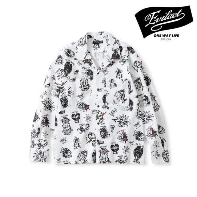 EVILACT (イーブルアクト)　 ALL PATARNED SHIRT 　【シャツ 長袖】【EA-WFRSS-S03】【2024春夏新作】 　 インタープレイ INTERPLAY