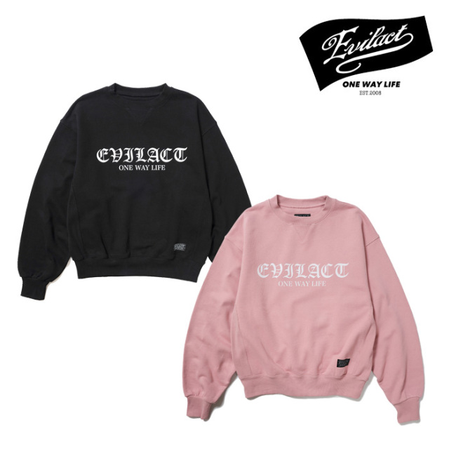 【SALE30%OFF】　EVILACT (イーブルアクト)　HEAVY CREW　【クルーネックスウェット】【EA24-ACT2-T02】【2024秋冬新作】 　 インタ