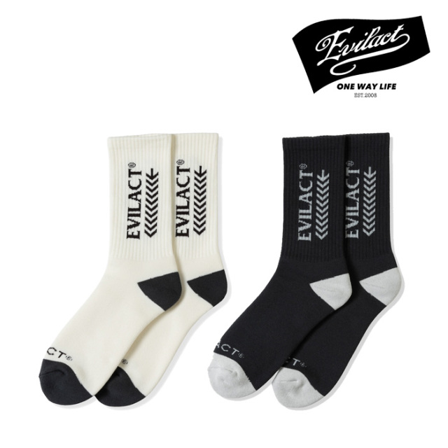 EVILACT (イーブルアクト)　 EVIL MID SOCKS 　【 ソックス 靴下 EA-WFRSS-A01】 　 インタープレイ INTERPLAY