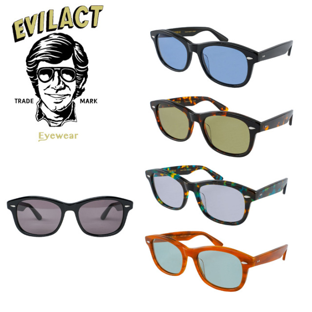 EVILACT EYEWEAR (イーブルアクトアイウエア)　 CYCLONE  (サイクロン) COLOR LENS　 【サングラス メガネ カラーレンズ】【EAE23-01