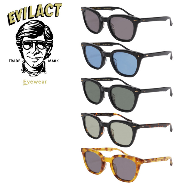 EVILACT EYEWEAR (イーブルアクトアイウエア)　 MERKEL(マーケル) COLOR LENS　 【サングラス メガネ】【EAE23-08】【2023新作 新色