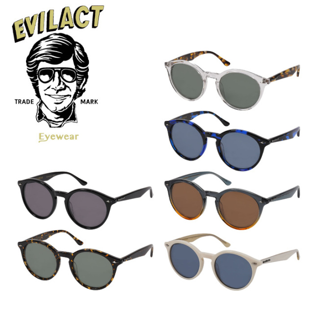 EVILACT EYEWEAR (イーブルアクトアイウエア)　 CURTISS II (カーチス2) COLOR LENS　 【サングラス メガネ】【EAE24-10】【2024新作