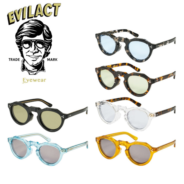 EVILACT EYEWEAR (イーブルアクトアイウエア)　 ROYAL (ロイヤル) COLOR LENS　 【サングラス メガネ】【EAE24-16】【2024新作】【イ