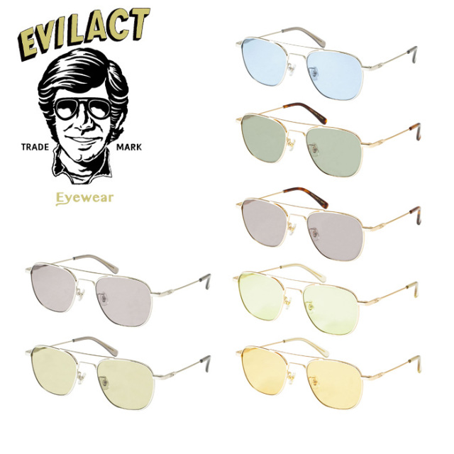 EVILACT EYEWEAR (イーブルアクトアイウエア)　 MIAMI (マイアミ) COLOR LENS　 【サングラス メガネ】【EAE24-18】【2024新作】【イ